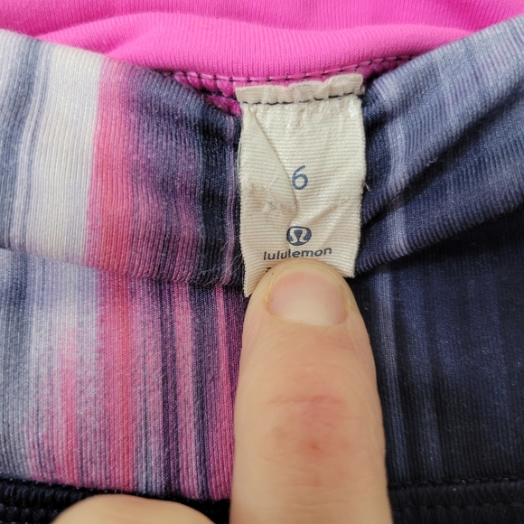 Lululemon Run Fast and Free Crop Capri Leggings Deep Indigo Size 6 Mirage - Picture 7 of 13